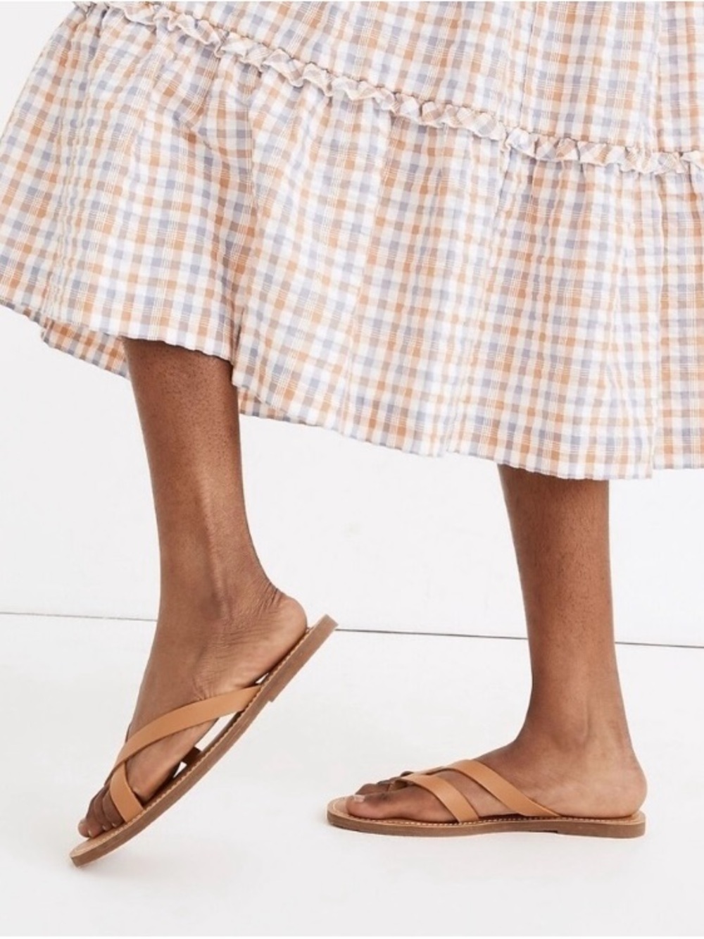 Madewell The Boardwalk Thong Sandal in Leather Tan Light Brown Size 7
GUC